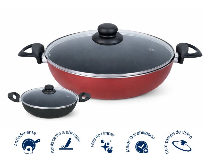 Frigideira Wok com alças