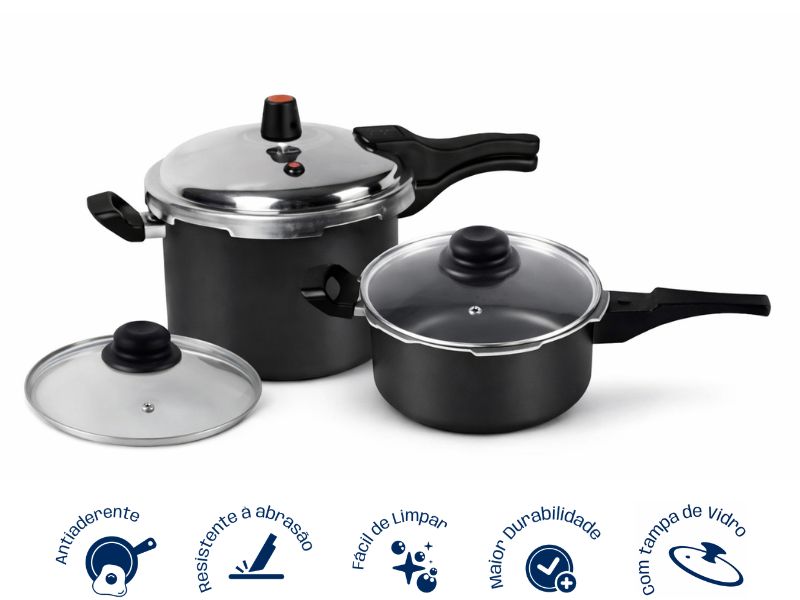 Kit de 2 Panelas de Pressão